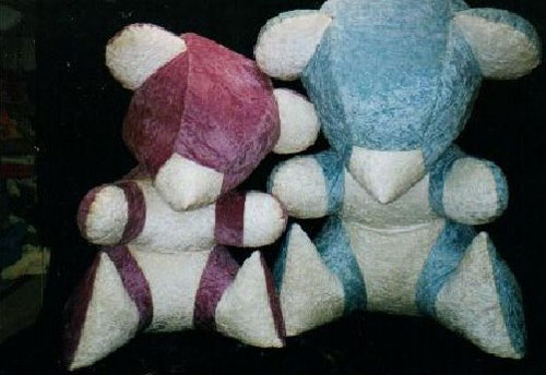 00269  inflatable teddybeer blauw 