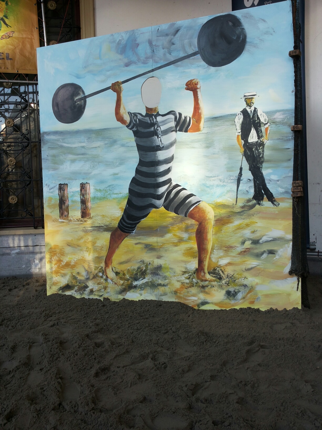 fotobooth strand gewichtheffer jaren 20