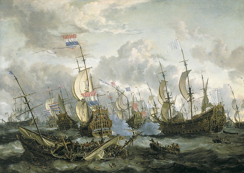 schilderij met zeeslag